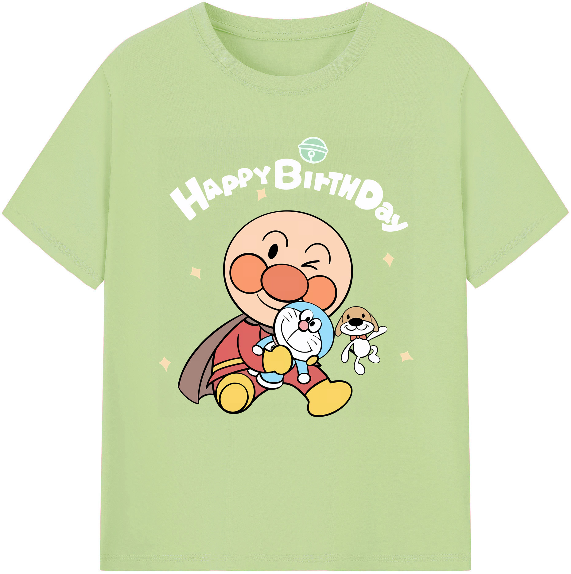 （画像用） アンパンマン Anpanman 綿100％半袖Tシャツ（フロントプリント）